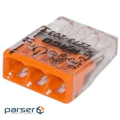 Клема Wago 2273-203 3-пров 2,5мм2 (без пасти (Wago 2273-203 3-пров 2,5мм2 (без пасты))