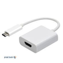 Конвертор монітора Lucom USB-C-HDMI M/F, (USB3.1) 0.1m 1080p, білий (78.01.9000-50)