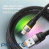 Кабель Essager Colorful LED USB Cable Fast Charging 2.4A USB-A to Lightning 1m black (EXCL-XCD01)
