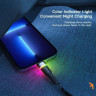 Кабель Essager Colorful LED USB Cable Fast Charging 2.4A USB-A to Lightning 1m black (EXCL-XCD01)