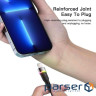 Кабель Essager Colorful LED USB Cable Fast Charging 2.4A USB-A to Lightning 1m black (EXCL-XCD01)