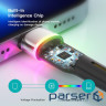 Кабель Essager Colorful LED USB Cable Fast Charging 2.4A USB-A to Lightning 1m black (EXCL-XCD01)