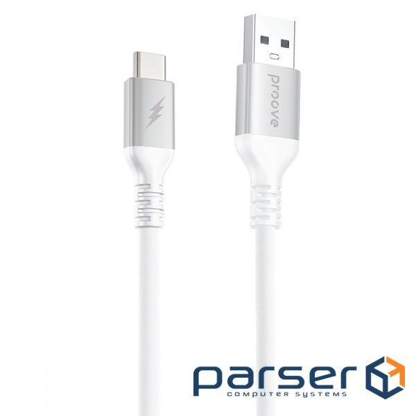 Кабель Proove ReGen Silicone USB to Type-C 3A (1m) white (CCRS27001202)