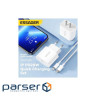 Зарядний пристрій Essager USB-C PD20W + cable USB-C to Lightning white (EFJB02-XBL02-T)
