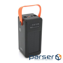 Powerbank ACL PW-53 80000mAh, 4xUSB, Solar, ліхтар, 1,4 кг, Black / White, Box , Black / White, Box