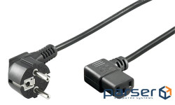 Кабель блоку живлення IEC-Schuko / M-> C13 / F 3.0m, 90/90 3x1.00кв.mm, HQ, чорний (75.09.6032-50)