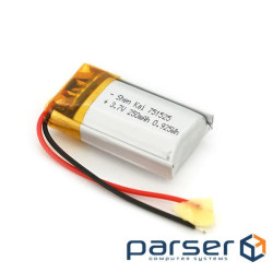 Літій-полімерний акумулятор 7.5*15*25mm (Li-ion 3.7В 230мА&middot,год) (751525) ) (751525)