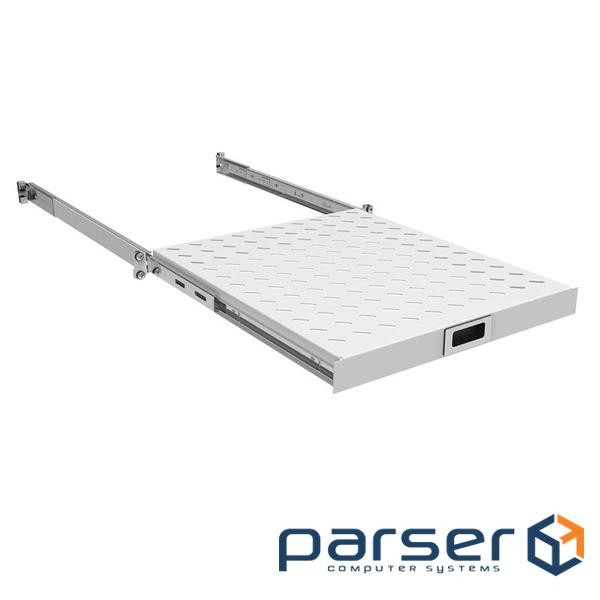 Полиця ZPAS 19, 1U, висувна , глибиною 350-450 мм, сіра (W-5841-25-01-350-011) (W-5841-25-01-350-011)