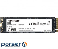 Twerdochlib nakopychuval Patriot SSD M. 2 NVMe PCIe 3.0 x4 512GB 2280 P300 (P300P512GM28)
