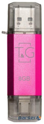 Флеш пам'ять T&G 8GB Star TG009TC Type-C/USB 2.0 Purple (TG009TC-8GFC)