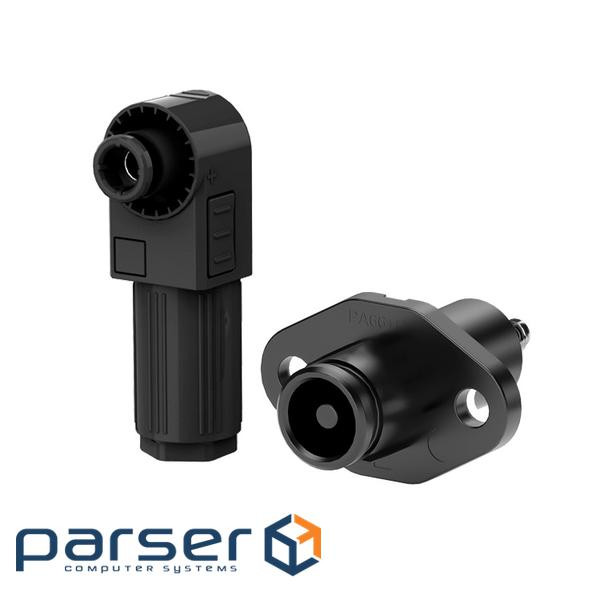 Set connectors for battery (male + female), SRDB-70C, 70A, 1500V, IP67, Black (SRDB-70С )