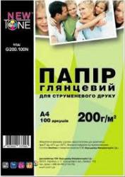 Фотопапір NewTone A4 Glossy 200г, 100ст (G200.100N)