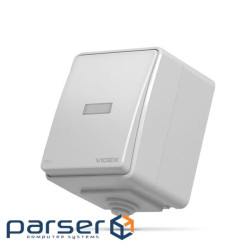 Вимикач Videx BINERA IP65 зовнішній 1кл з підсвічуванням (VF-BNW11L-G)