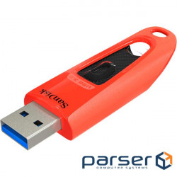 SanDisk Ultra 32GB, USB 3.0 Flash Drive, 130MB/s read - Red, EAN: 619659145866 (SDCZ48-032G-U46R)