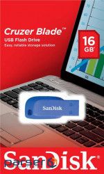 SanDisk 16GB USB Cruzer Blade Blue Electric USB Drive (SDCZ50C-016G-B35BE)