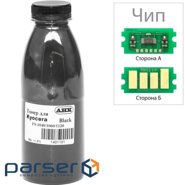 Тонер Kyocera-Mita FS-1020/1040/1120, 90г Black +chip 3K AHK (3202661)