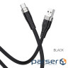 Кабель HOCO X53 USB to Type-C 3A, 1m, silicone, aluminum connectors, Black (6931474738097)