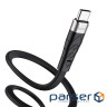 Кабель HOCO X53 USB to Type-C 3A, 1m, silicone, aluminum connectors, Black (6931474738097)