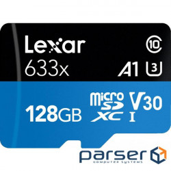 LEXAR 128GB High-Performance 633x microSDXC UHS-I, up to 100MB/ s read 45MB/ s writ (LSDMI128BB633A)