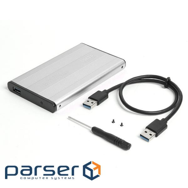 Корпус накопичувача USB3.0 A-SATA 22p, корпус HDD 2.5 Silver, прозрачний (62.09.8411-1)