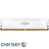 Модуль пам'яті CRUCIAL Pro Overclocking DDR5 6400MHz 16GB White (CP16G64C38U5W)