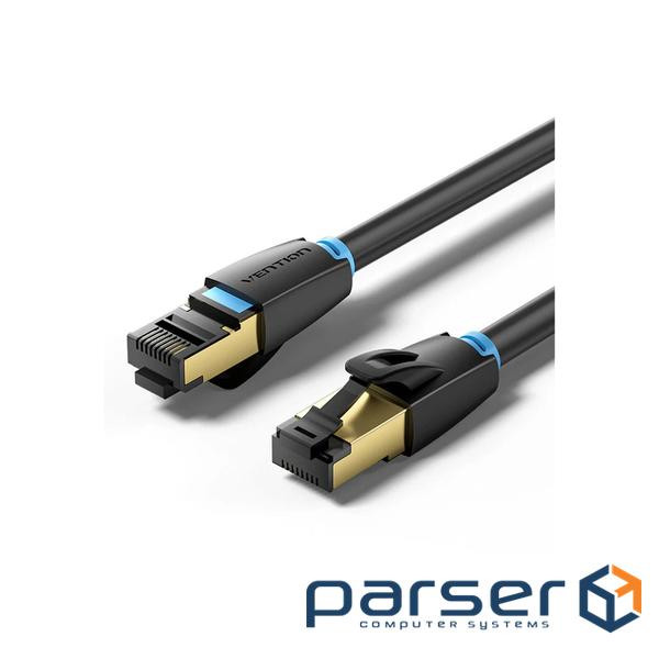 Патч-корд 5м, S/FTP cat 8 RJ-45 black Vention (IKABJ)