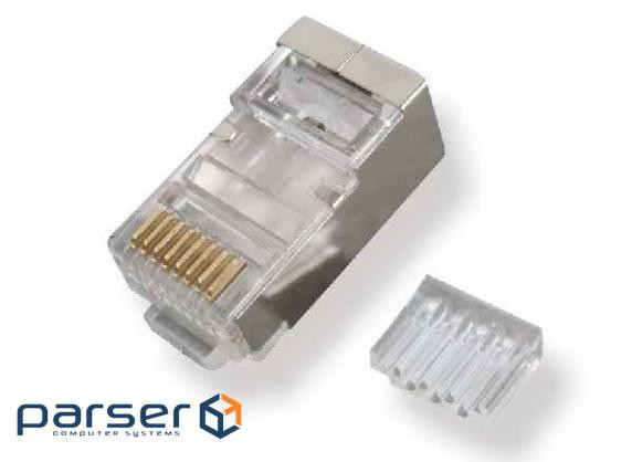 Конектор RJ45, STP, 6 cat, 8p8c (100шт пакунок), з і вставкою KINGDA KD-PG8003-C6/100