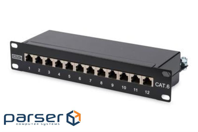 Патч-панель Digitus 10" 1U 12 портів cat.6 STP у зборі (DN-91612S)