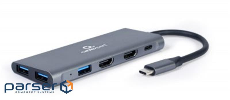 Концентратор Cablexpert USB-C 3-in-1 (HUB/HDMI/PD) (A-CM-COMBO3-01)