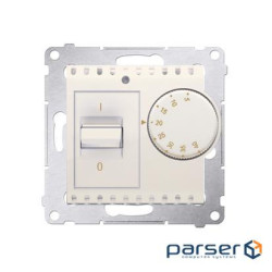 Регулятор температуры Premium с внутренним датчиком, 16A 230V, кремовый (DRT10W.02/41)
