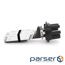 Муфта оптична Merlion ML-OP-F107H-192C, герметична, 5 вводів, до 4-х касет, до 192 зварок, матеріал