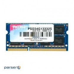 Patriot SODIMM DDR3 1333MHz 4096Мб (PSD34G13332S)