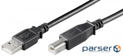 Кабель принтера Goobay USB2.0 A-B M/M 1.8m, AWG24+28 2xShielded D=4.2mm Cu (75.09.3596-1)