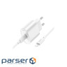 Зарядний пристрій HOCO C109A USB-C PD20W + cable USB-C to Lightning white (6942007656665)