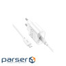 Зарядний пристрій HOCO C109A USB-C PD20W + cable USB-C to Lightning white (6942007656665)