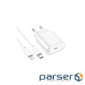 Зарядний пристрій HOCO C109A USB-C PD20W + cable USB-C to Lightning white (6942007656665)