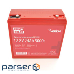 Літій-залізо-фосфатний акумулятор Merlion LiFePO4 12.8V 24AH (4S4P / BMS-30A), (166x1 (LFP12.8-24US) Merlion LiFePO4 12.8V 24AH (4S4P / BMS-30A), (166x1 (LFP12.8-24US)