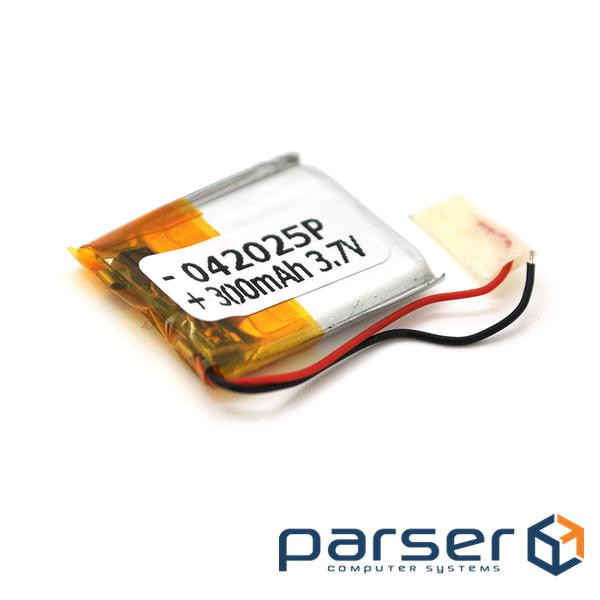 Літій-полімерний акумулятор 4*20*25mm (Li-ion 3.7В 300мА&middot,ч) (402025) ) (402025)