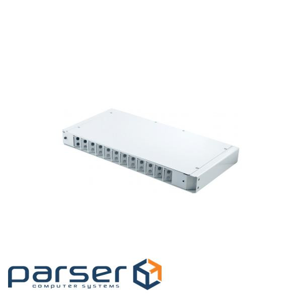 Patch panel optical 1U, FC, splice cassettes S400-A Crosver (FOB 19/1-400A/24-1-24-FC)