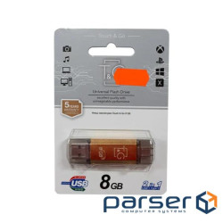 Флеш пам'ять T&G 8GB Star TG009TC Type-C/USB 2.0 Gold (TG009TC-8GGD)