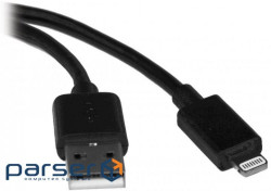 Cable Tripp Lite USB 2.0 AM - Lightning - Black , 3-ft. (1M) (M100-003-BK)