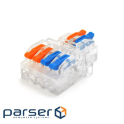 Клемна колодка з натискними затискачами 2х4-проводи PCT-424 для розподільчих коробок (PCT-424T / 10)