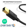 Кабель для принтера USB 2.0 AM/BM 1.0m US135 black Ugreen (20846) (90402020)