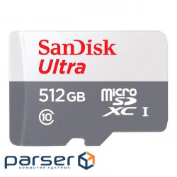 SanDisk Ultra microSDXC 512GB 100MB/s Class 10 UHS-I, EAN: 0619659196622 (SDSQUNR-512G-GN3MN)