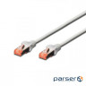 Патч корд DIGITUS CAT 6 S-FTP, 20м, AWG 27/ 7, LSZH, серый (DK-1644-200)