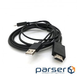 Cable VOLTRONIC HDMI - USB-Micro/USB-A 1.8m Black (OT-3242)