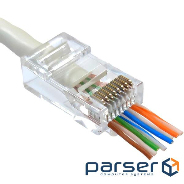 Kingda UTP RJ45 Through Hole Connector Cat. 6 (100pcs .)