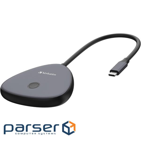 Бездротовий адаптер дисплея Share My Screen Verbatim 4K USB-C із концентратором WDA-02 (32147) WDA-02 (32147)