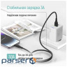 Дата кабель USB 2.0 AM to Lightning 1.0m 3A textured PVC black ColorWay (CW-CBUL094-BK)