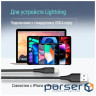 Дата кабель USB 2.0 AM to Lightning 1.0m 3A textured PVC black ColorWay (CW-CBUL094-BK)